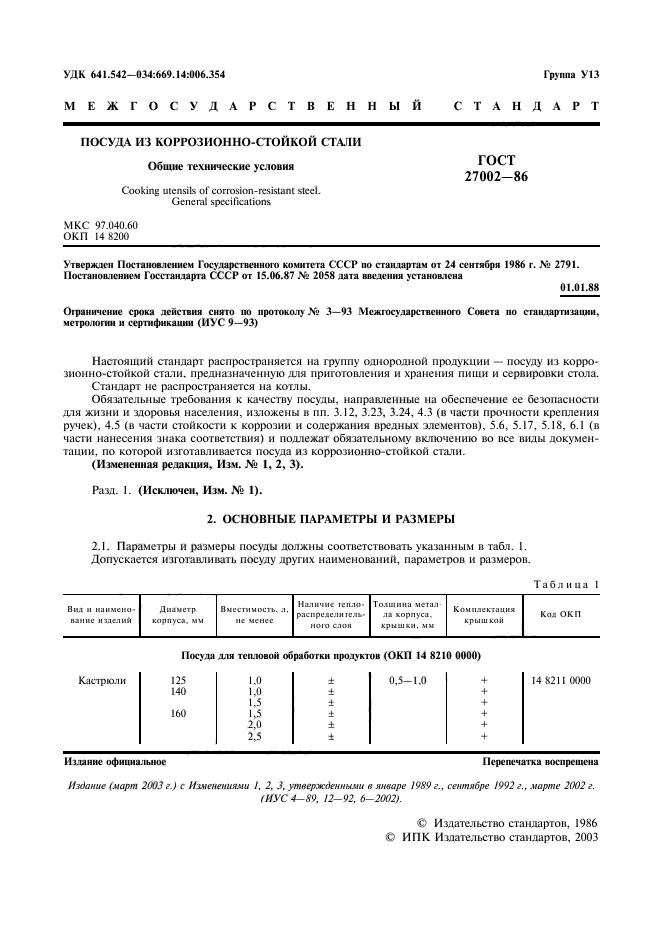 Марка коррозионно стойкой стали. ГОСТ 27002 86 посуда из коррозионностойкой стали. Кастрюля из нержавеющей стали по ГОСТУ 27002-86. ГОСТ посуда из коррозионной стали. ГОСТ 27002-86.