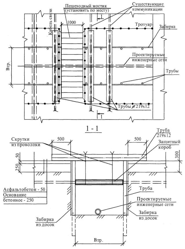 Чертежи защитных устройств инженерной инфраструктуры и подземных коммуникаций