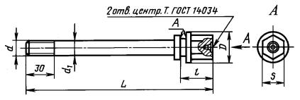 Обозначение цилиндрической оправки на чертеже