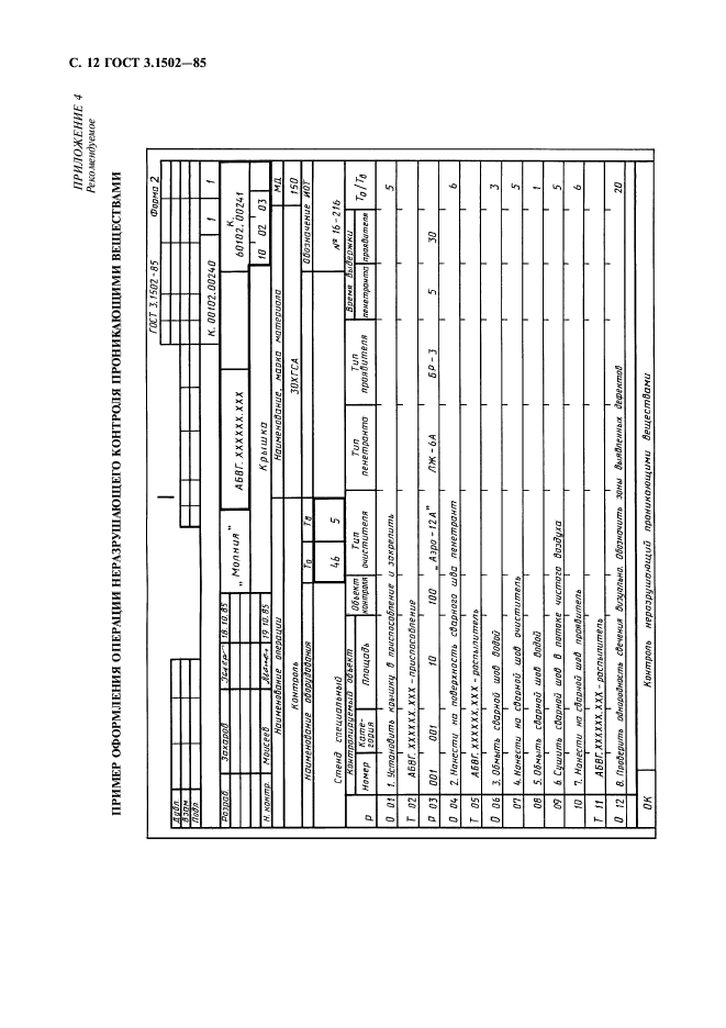 Карта контроля гост