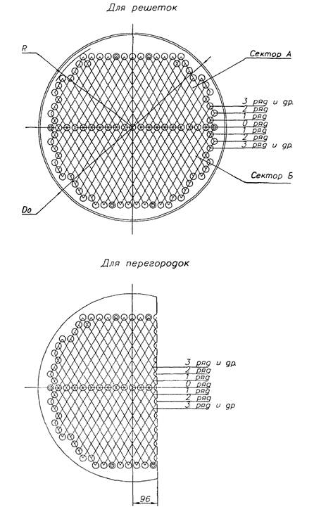 Чертеж трубной решетки