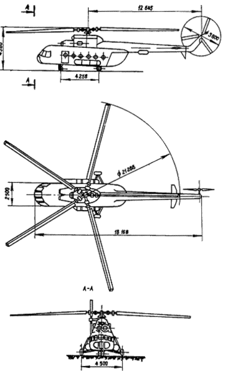Схема вертолета ми 8