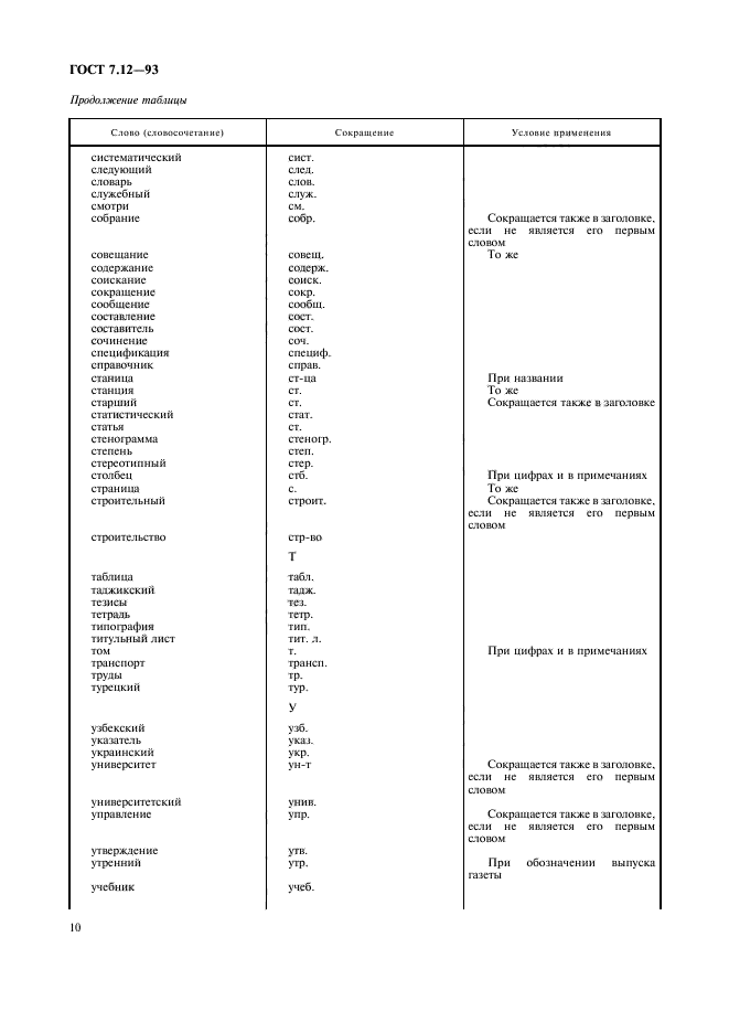 Сокращение слова схема