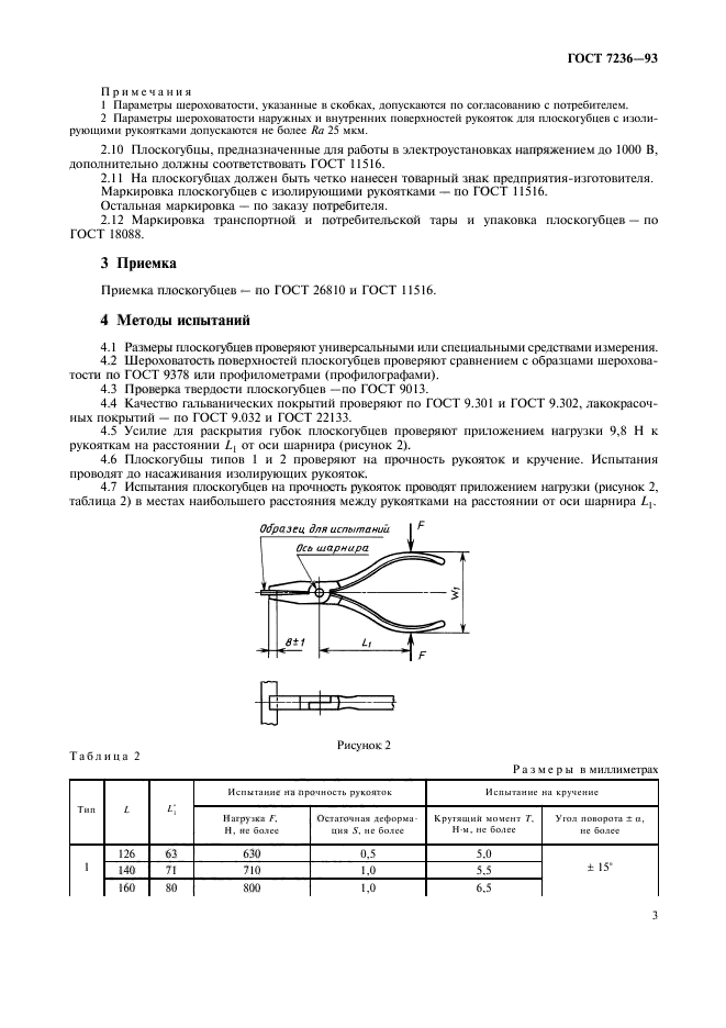 Осмотр плоскогубцев образец