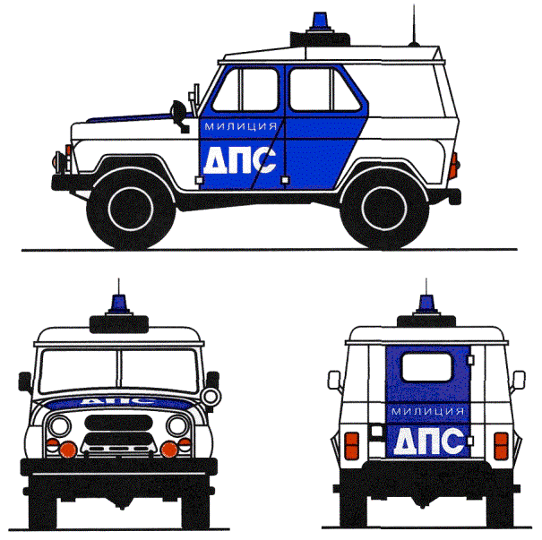 Цветографические схемы спецтранспорта полиции