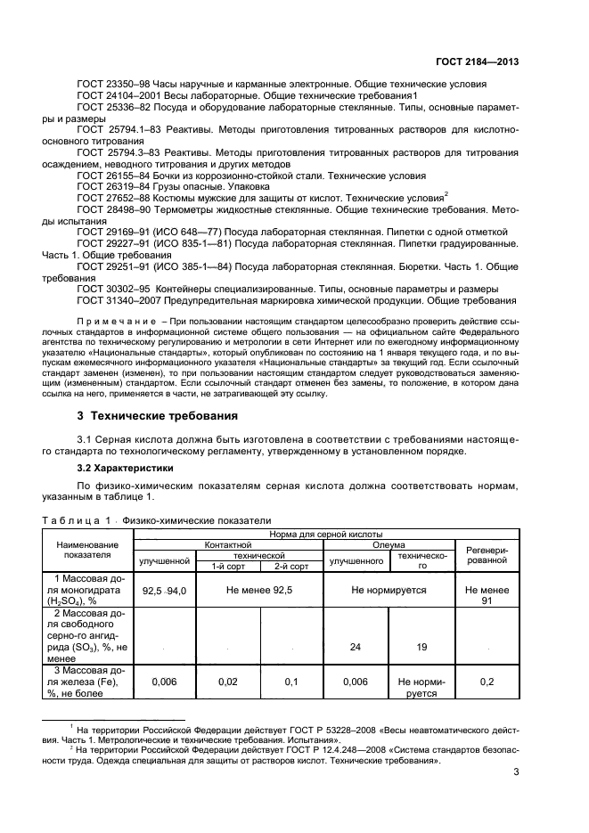 Серная кислота 2184 2013. Кислота контактная техническая улучшенная.