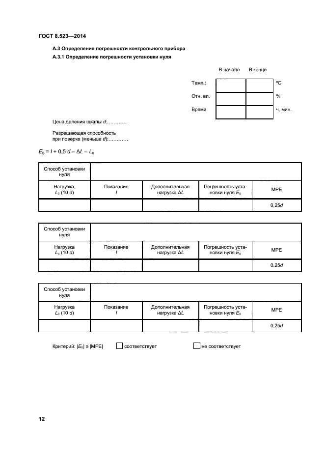 Журнал калибровки образец