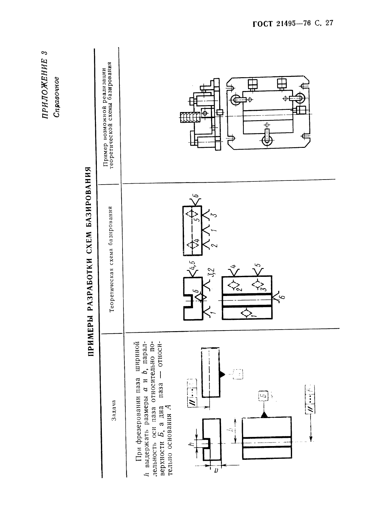 Схема базирования по гост 21495 76