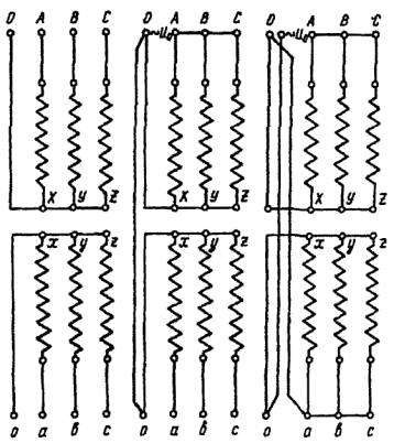 Трансформатор д 11. Схема обмоток трансформатора для нулевой последовательности. Электропечной трансформатор схема подключения. Обмотка Вн и НН на схеме. НН И Вн в трёхстержневом трансформаторе схема.