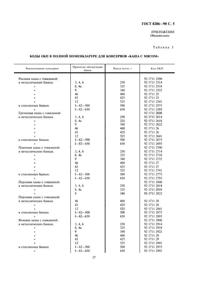 Гост для каши рисовой