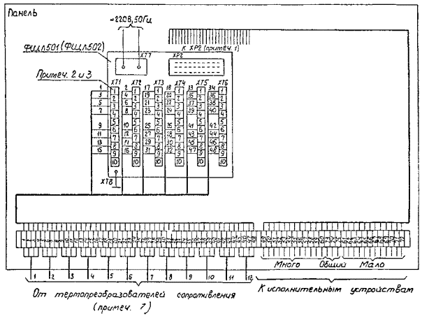 Клеммная колодка на схеме