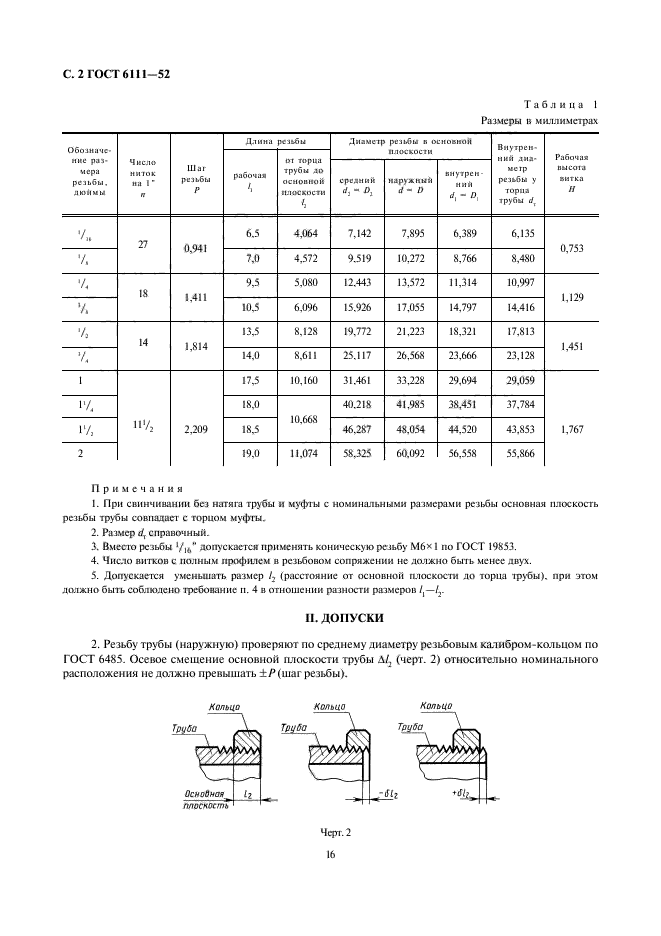 Обозначение конической резьбы на чертеже гост 6111 52