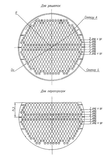 Чертеж трубной решетки