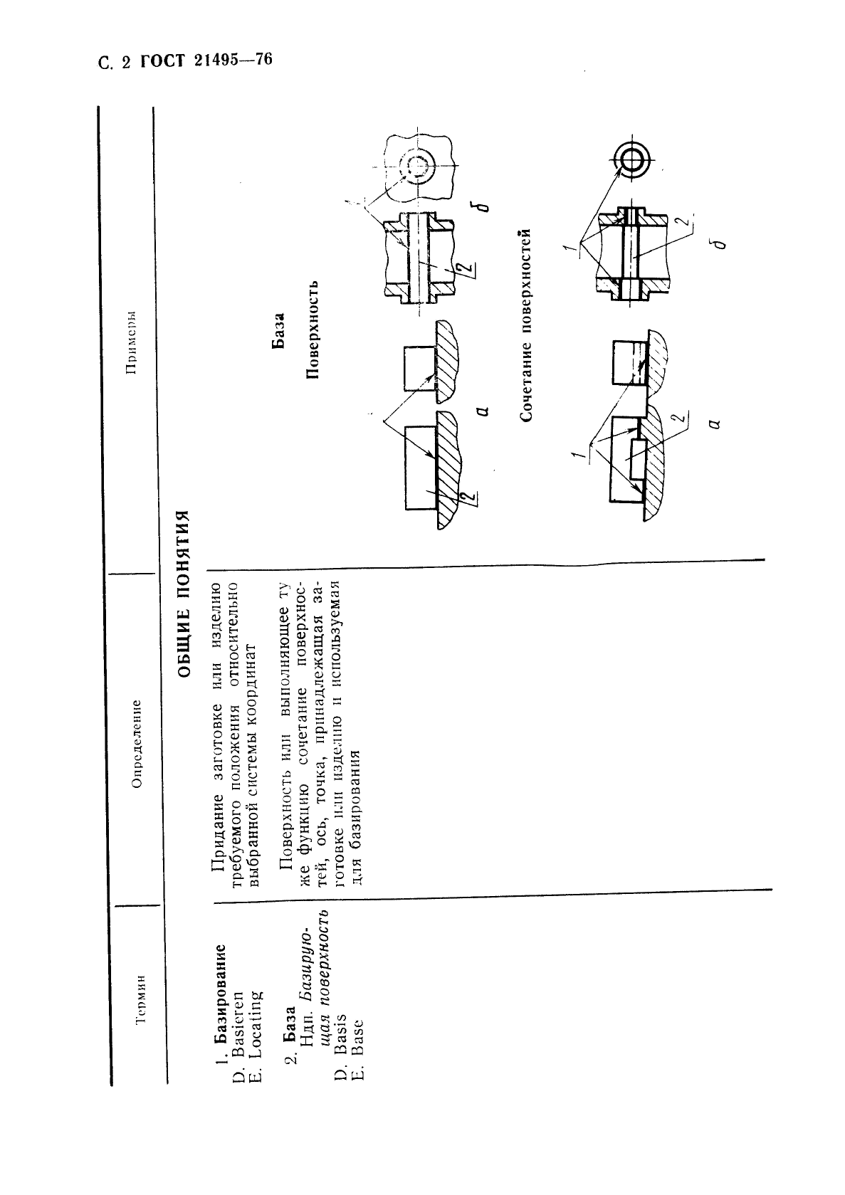 Схема базирования по гост 21495 76