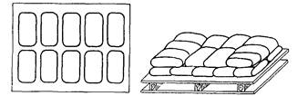 Схема укладки мешков