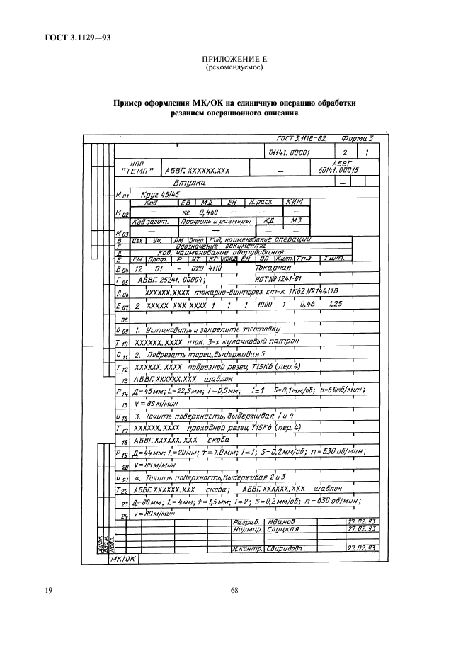 Карта технологической информации