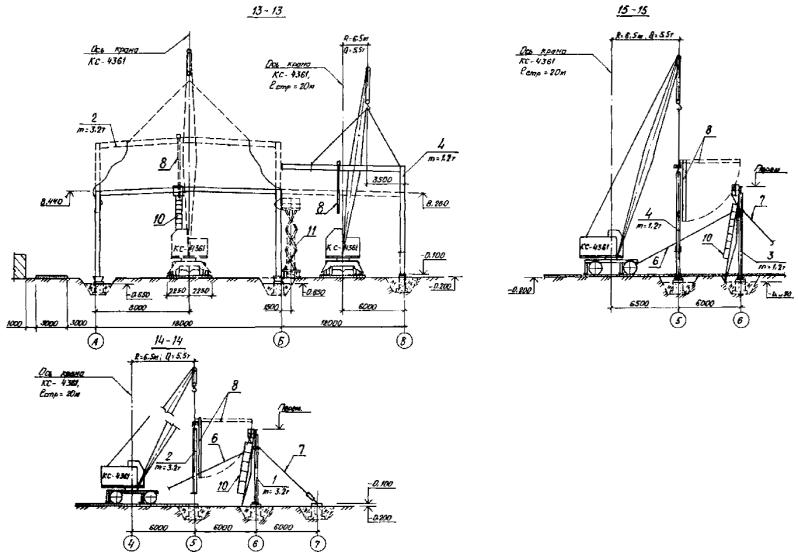 Монтаж подкрановых балок схема