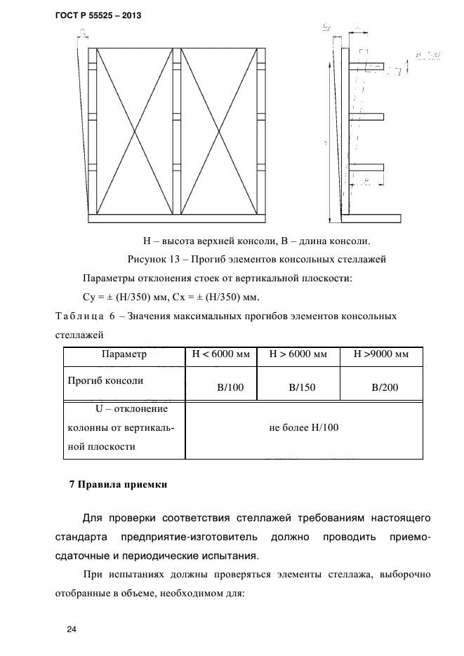 Акт испытания стеллажей образец