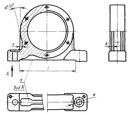 Чертеж корпуса под подшипник