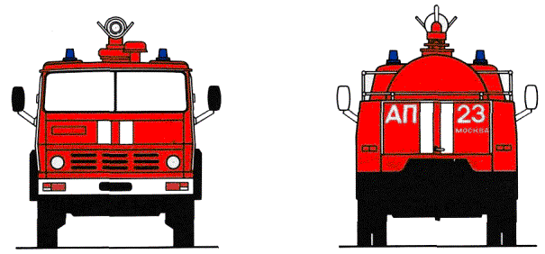 Камаз рисунок пожарный