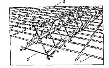 Пространственный каркас из арматуры для монолитной плиты чертеж