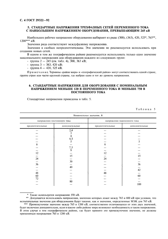 Стандарты напряжения питания. ГОСТ 29322-2014 напряжения стандартные. Стандартные напряжения ГОСТ. Номинальные напряжения ГОСТ. Стандартные напряжения постоянного тока.