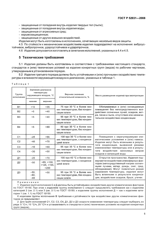 Условия выполнения гостов