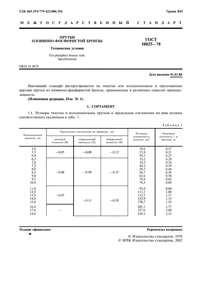 Плотность прутка