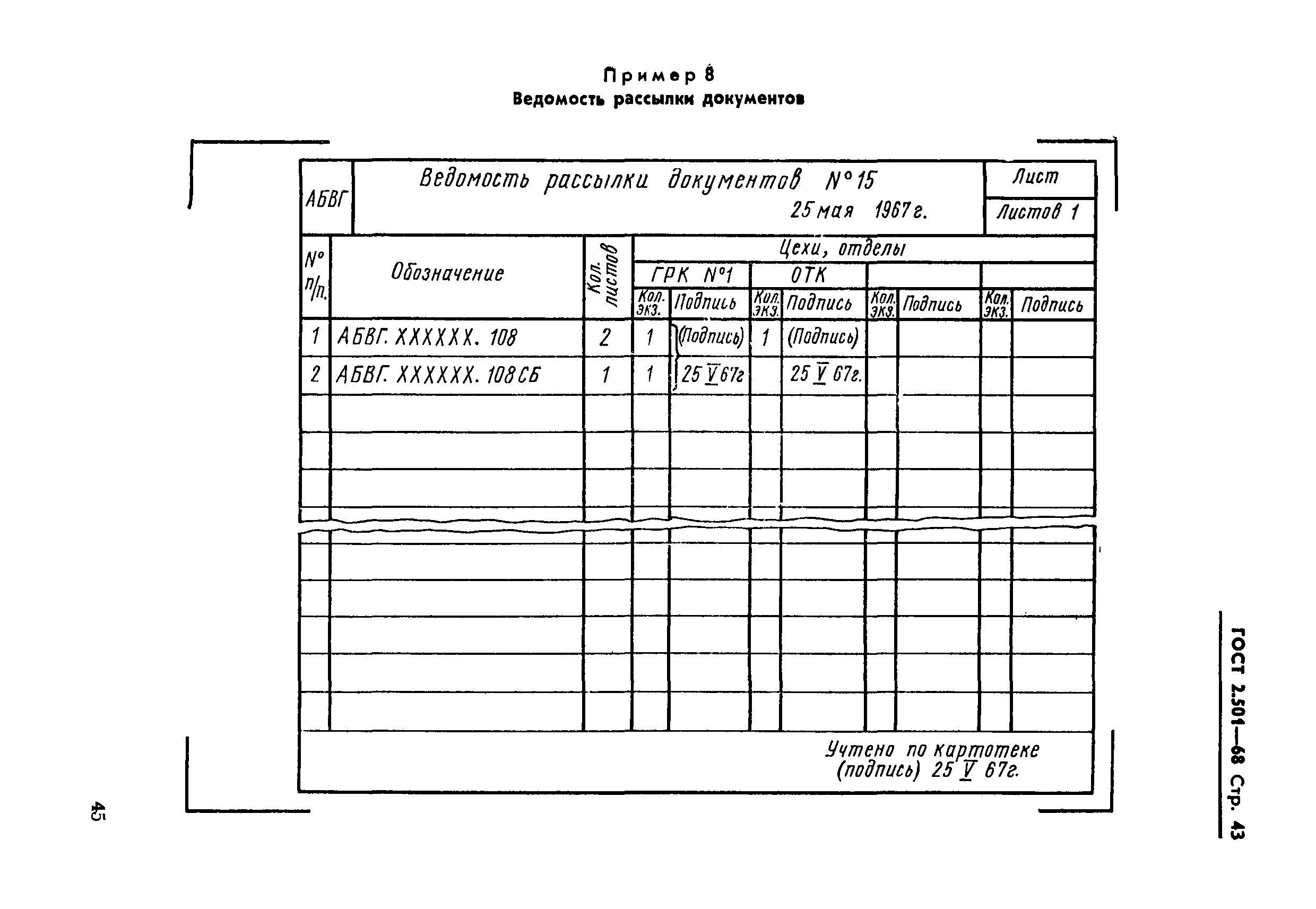 Ведомость номер 2 образец