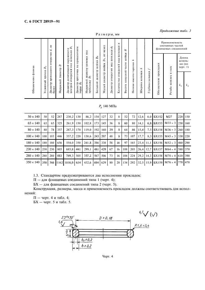 Фланец гост 28919 91 чертеж