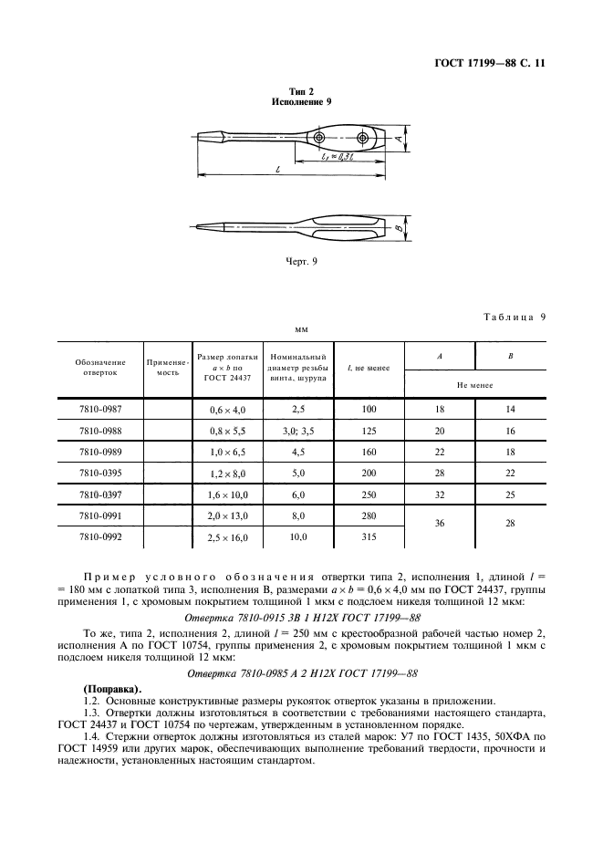 Госты по редактированию. Отвертка слесарно-монтажная ГОСТ 17199-88. Отвертка 7810-0915 ГОСТ 17199-88. Плоская отвертка ГОСТ 17199-88. Отвертка 7810-0308 ГОСТ 17199-88.