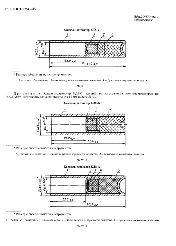Схема капсюля детонатора