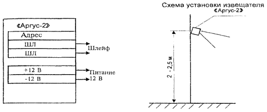 Извещатель аргус 3 схема