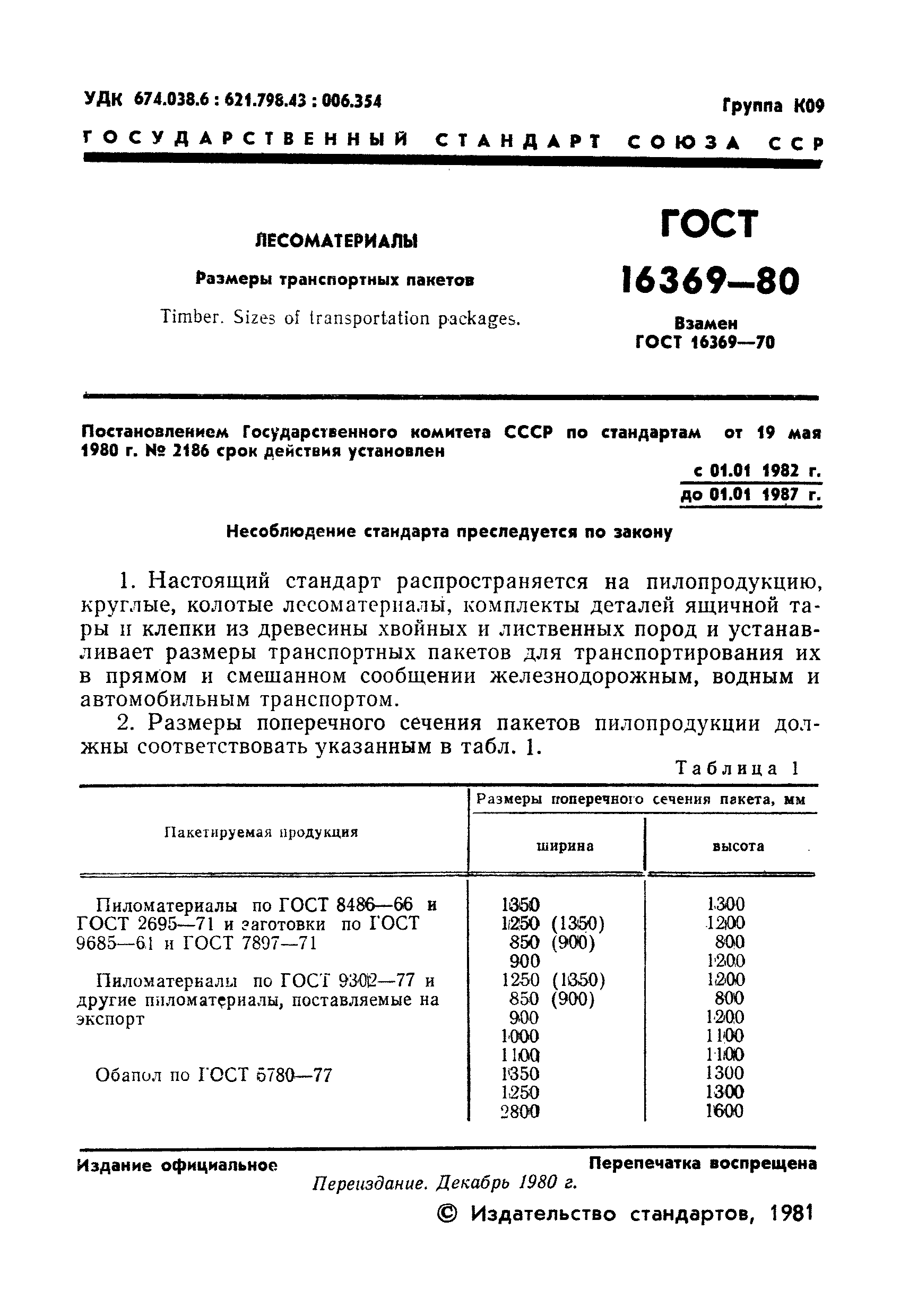 Пакет пиломатериалов ГОСТ