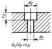 Чертеж отверстия с зенковкой