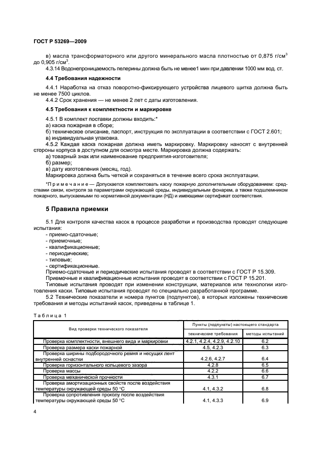 Методика пожарных испытаний. Каска пожарного ГОСТ Р 53269-2009. Шлем-каска ШКПС ГОСТ Р 53269-2009. Порядок маркировки каски пожарного.