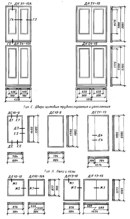 Чертеж на изготовление противопожарной двери по гост