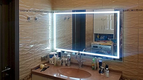 Техника декорирования ванной зеркалами